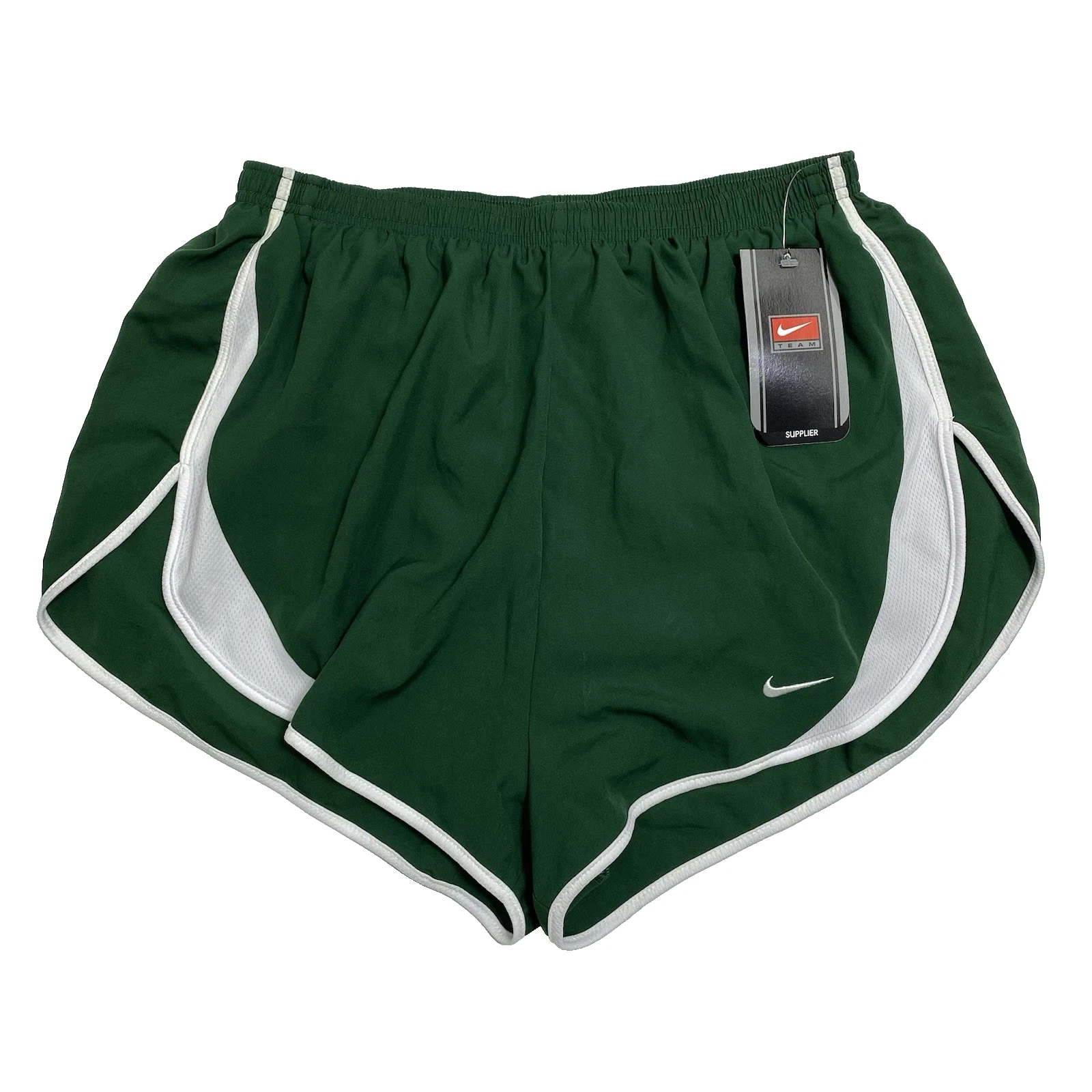 Vtg 2003 Nike Womens XXL Dark Green Running Shorts Lined Athletic Track Y2K