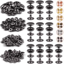 200 PCS 50 Sets 10mm Snap Fasteners Kit Buttons Fabric Clothes Leather Bag
