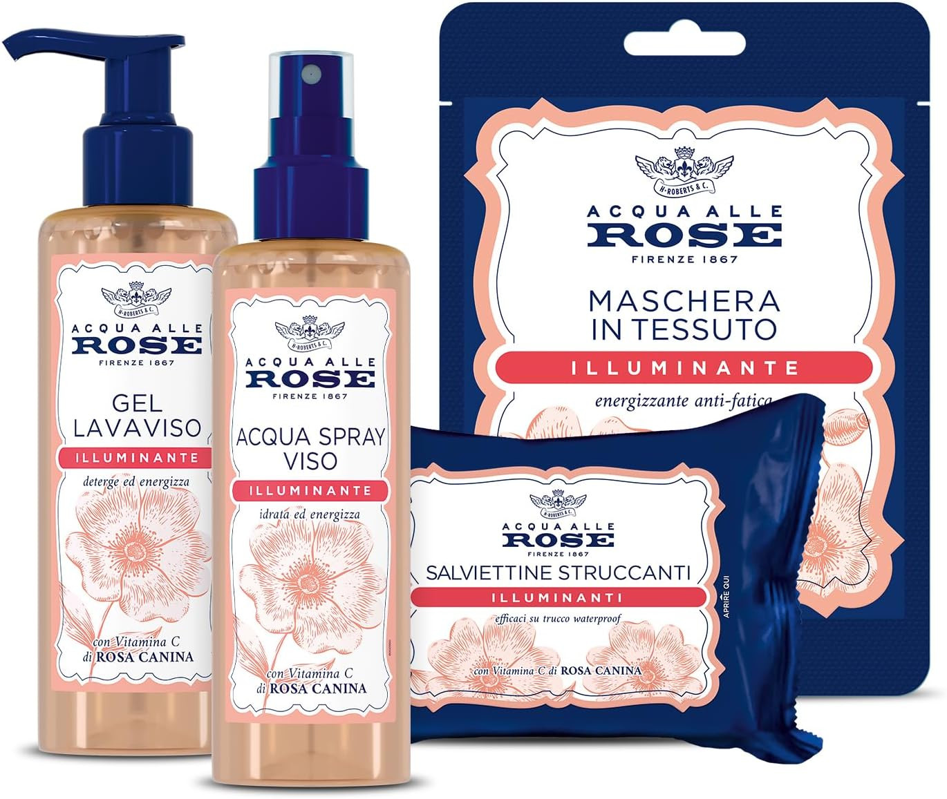 , Set Illuminante Con Vitamina C, per Pelli Spente O Opache, Contiene Acqua Spra