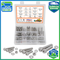 Schrauben Set M5 M6 M8 300 StüCk 304 Edelstahl Mit Muttern Unterlegscheiben DIY