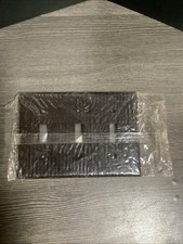 Nos Vintage Mcm Sierra Brown Bakelite Ribbed Triple Toggle Wall Switch Plate D-3 Nos Vintage Mcm Sierra Brown Bakelite Ribbed Triple Toggle Wall Switch Plate D-3