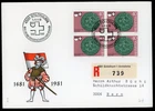 SWITZERLAND 1981  REGISTERED FIRST DAY COVER 500 YEARS, CONFEDERAL STATE !! GG84