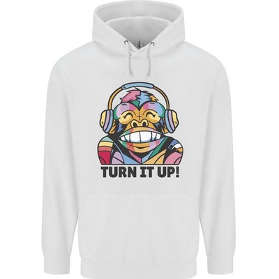 Turn It Up Monkey DJ Kopfhörer Musik Kinder Kids Hoodie