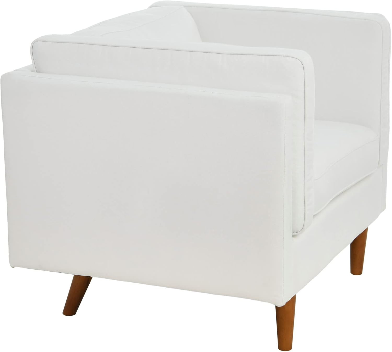 Coastal White High Sided Accent Chair by , 37" L X 33" W