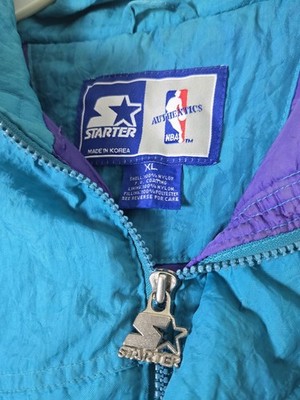 Vintage 90s NBA Charlotte Hornets Logo Starter Puffer Jacket Men's