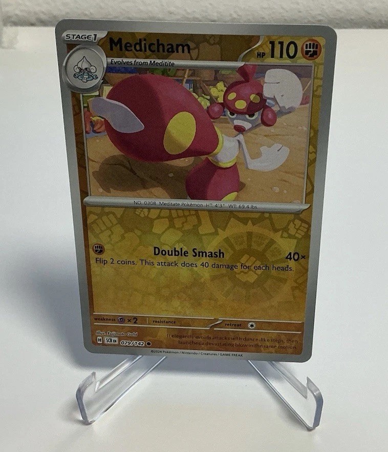 Pokemon - Medicham - 079/142 - Reverse Holo - Stellar Crown - NM/M- NEW