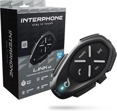 Interphone LINK HD Einzel-Headset   Bluetooth Headset für Motorrad Bluetooth