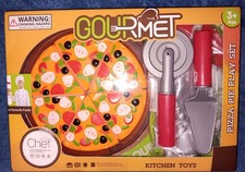 Toy Box Pizza Pie Party Play Set Kids Realistic Cut Slices NEW Pretend Play Food