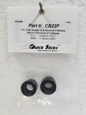 QuickSlicks CB22F Silicone Tires for 14x12mm F1 Aluminum Wheel 1/32 Slot Part