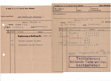 Stara faktura firmy Leitz w Wetzlar z 1946 roku na akcesoria do mikroskopów