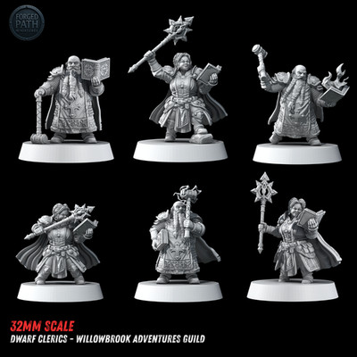 Dungeons & Dragons Playable Character - Female Male Dwarf - Cleric