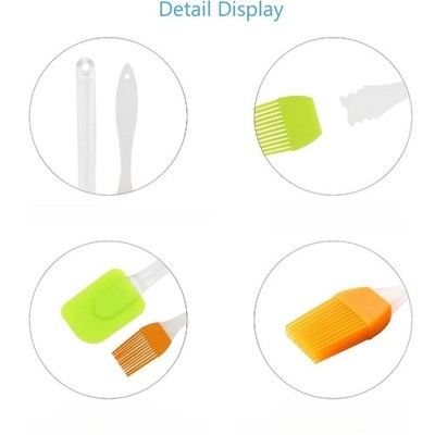 Silicone Brush & Spatula Set, 8-Piece Assorted Kitchen Accessories In 4 Colors (
