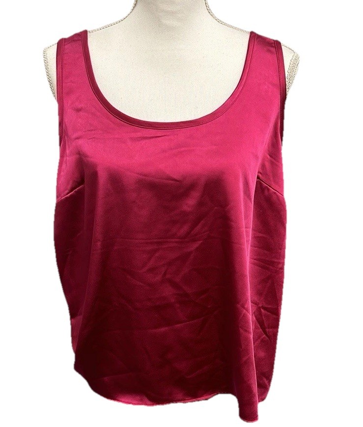 Old Navy Womens Satin Tank Top Size Large Feminine Romantic Pink Balletcore