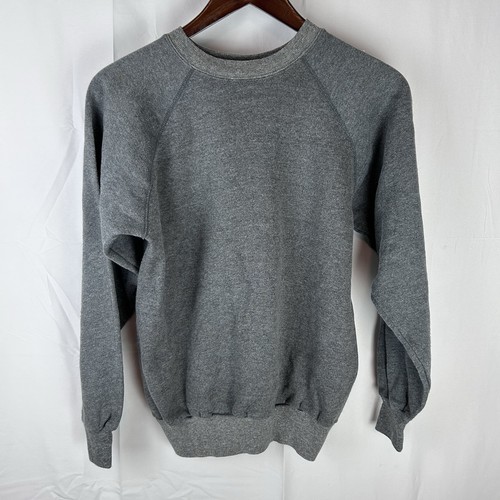 Vintage 1980s Action Medium 38-40 Gray Sweatshirt 80s Made USA