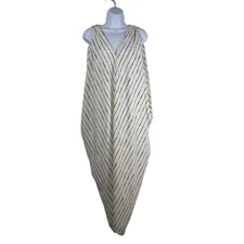 Hatch Dress Women One Size Ivory Black Striped AMIRA CAFTAN Maternity Goddess