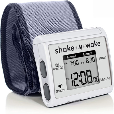 Vibrating Alarm Clock - Shake N Wake - Silent Alarm Wristband Watch - with Dual