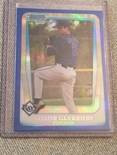 TAYLOR GUERRIERI 2011 Bowman Draft Chrome Prospects Blue Refractor #111/199