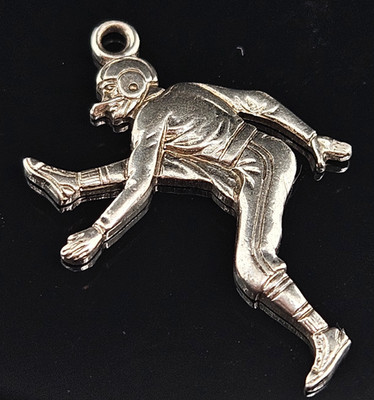 Sterling Silver AMERICAN FOOTBALL PUNTER Charm Pendant Sports 925 Vintage
