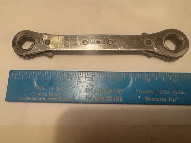 MADE USA Vintage S-K RB1618  6 Point Combination Ratcheting Wrench 1/2” X 9/16"