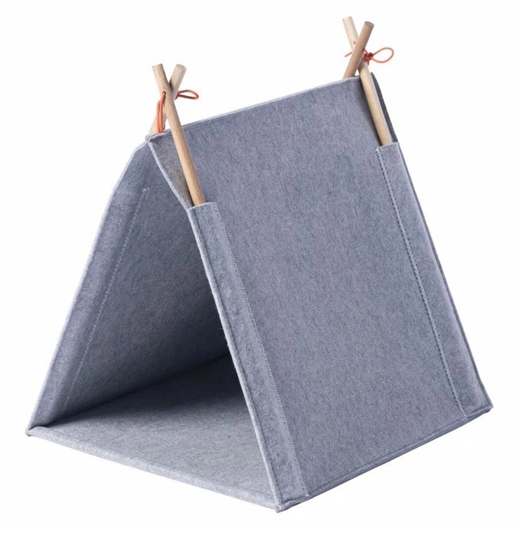 Casa para gatos Ikea UTSÅDD, gris/fieltro