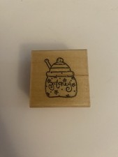 JRL Design Honey Pot Wood Mounted Rubber Stamp RS58