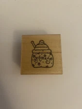 JRL Design Honey Pot Wood Mounted Rubber Stamp RS58