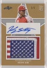 2019 Leaf Perfect Game All-American Classic Gold 1/1 Kevin Sim Patch Auto 0a7