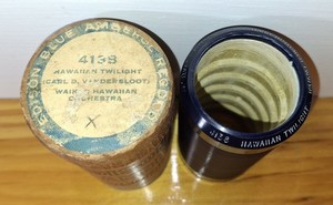 EDISON BLUE AMBEROL CYLINDER RECORD #4158 HAWAIIAN TWILIGHT -WAIKIKI ORCHESTRA