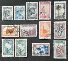 Argentina 1936 Production & Industry complete used set of 13 stamps SG656 - 764