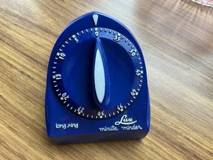 (107). Lux Minute Timer Long Ring Beautiful Colbalt Blue