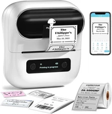 Phomemo M220 Label Maker, Upgrade 3 Inch Barcode Label Printer, Portable Sticker