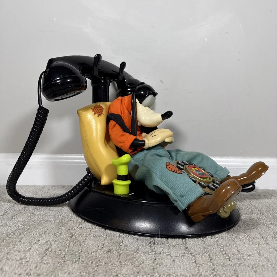 Disney Telemania Goofy Animado Hablando Teléfono Fijo Teléfono con Cable PROBADO Foto 3 de 4