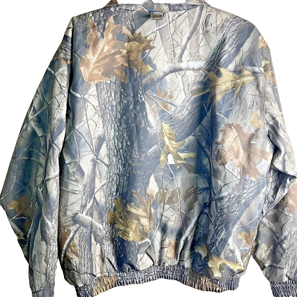GAME WINNER Men's SZ Large Quilt Lined Hunting Outdoors Camo Full Zip LS Jacket - Image 3 of 4
