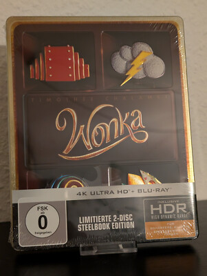 Wonka 4K UHD + Blu-ray Steelbook, geprägt, hochglanz - NEU & OVP aus Sammlung