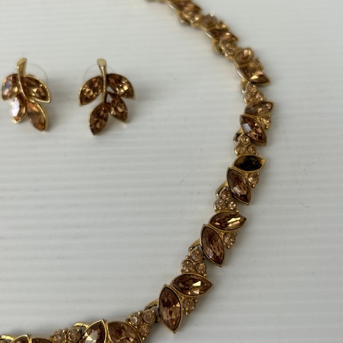 Vintage Barcs Gold Plated Necklace & Earrings Jewellery Set Damaged - Picture 5 of 24