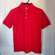 Boys French Toast Uniform Red Short Sleeved Shirt Size L 10-12