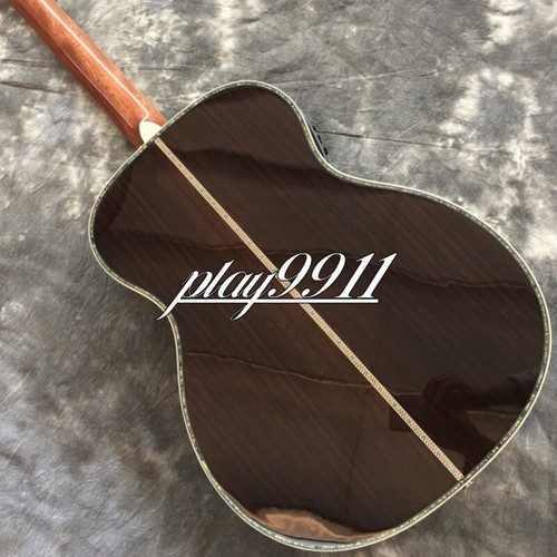 OM42 gelbe Akustikgitarre E-Gitarre Fichte massive Decke 20 Bünde mit Schlagbrett - Bild 8 von 9
