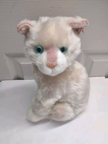 Ty Classic 2000 Blossom The Cat 11” Plush Blue Eyes Cream Fur Stuffed Animal TAG - Picture 1 of 6