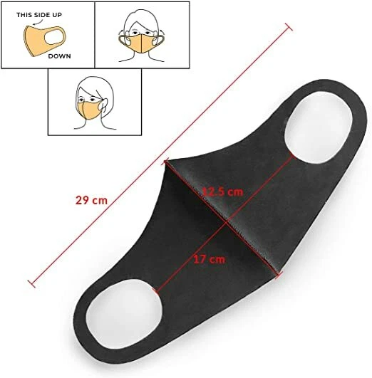 2Ps Face Masks Men Women Mask Unisex Kid Cover Clothing Reusable Washable Cloth - Image 3 of 4