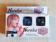 Norelco Blue Dot Flash Cubes 3 Cubes 12 Flashes Bulbs Original Box, Unused.