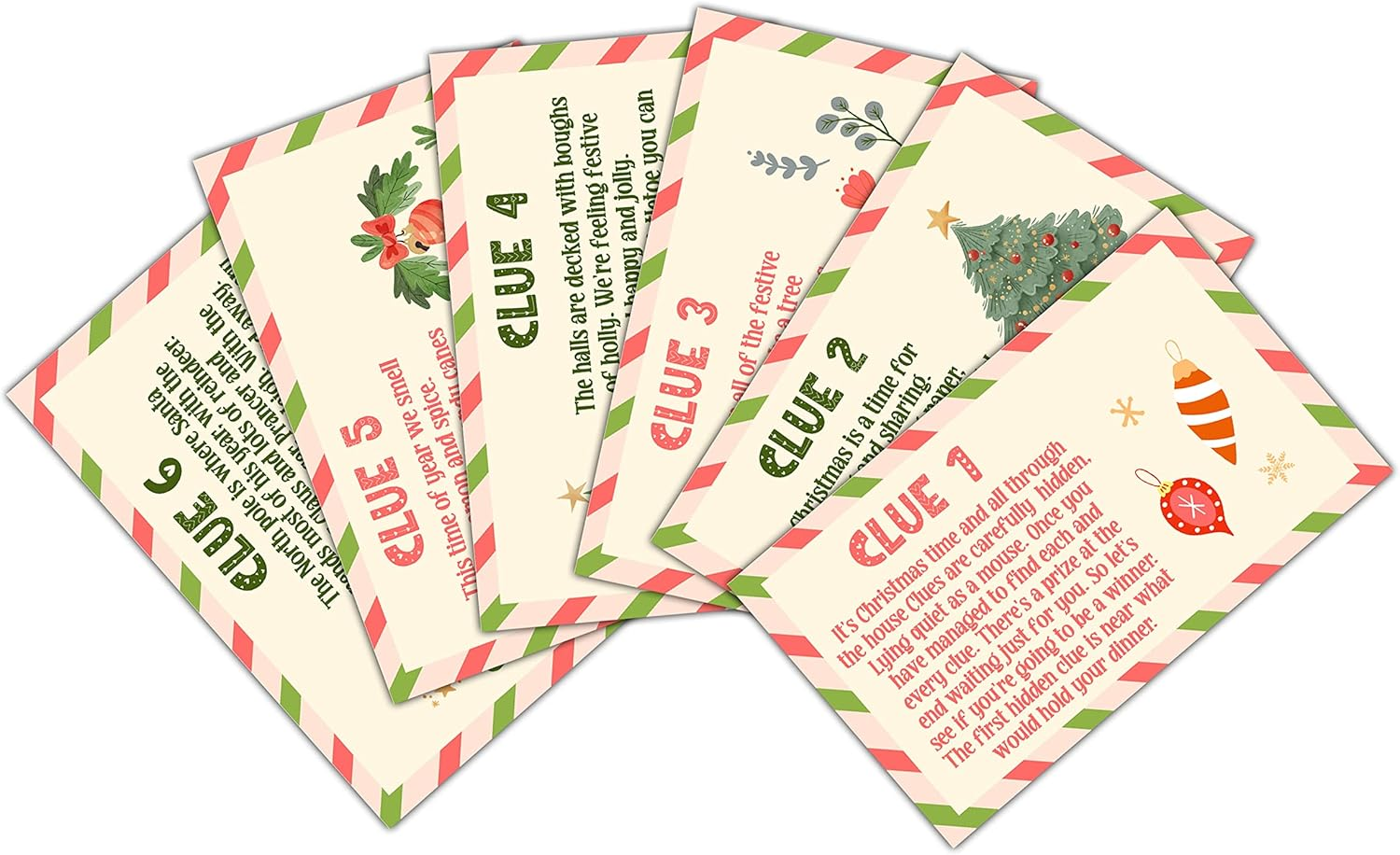 Christmas Scavenger Hunt Game, Christmas Treasure Hunt Clue Cards, Christmas Gam