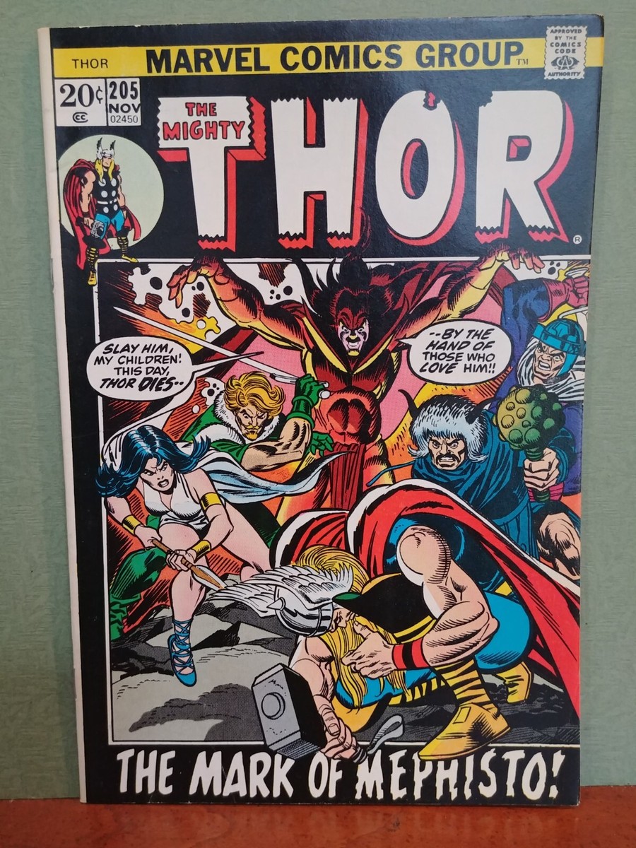 The Mighty Thor #205 MEPHISTO, Marvel Comics 1972 GIL KANE COVER
