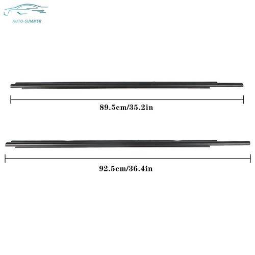 For 2008-2020 Toyota Sequoia 4pcs Black Rubber Door Belt Molding Weatherstrip - Picture 5 of 8