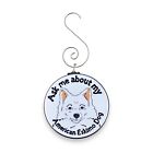 American Eskimo Dog Mini Ornament Retro Dog Holiday Decor Handmade Gift - 2.25"