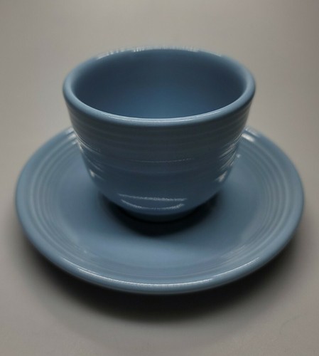 Fiestaware Periwinkle Teacup and Saucer Fiesta Retired Blue Tea Cup - Picture 3 of 5