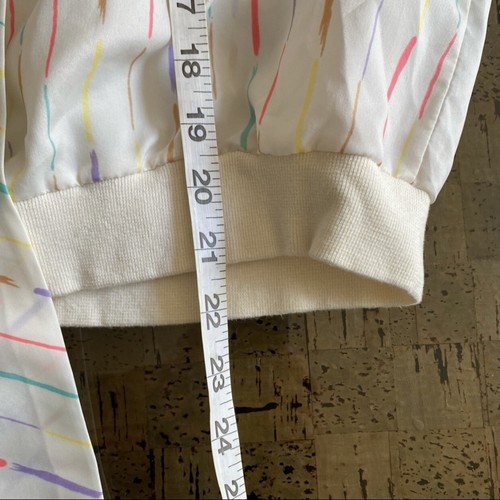 Vintage 80s pastel stripe ladies long sleeve blouse, neck tie blouse Women’s 14 - Picture 12 of 13