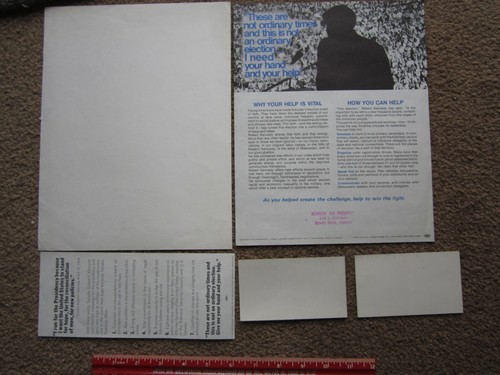 VINTAGE RFK political brochure and photo 8x10 1960's Robert F. Kennedy - Picture 2 of 2