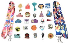 Disney Park Themed Lanyard and 5 Pin Set Walt Disney World Trading  Brand New