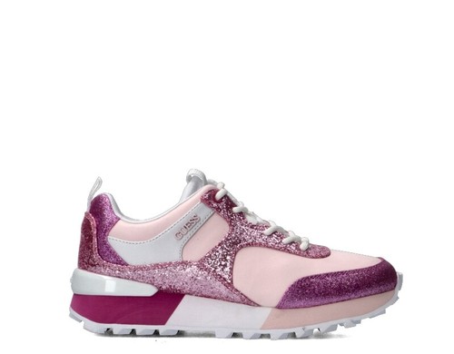 Scarpe GUESS Donna Sneakers Trendy ROSA PU,Tessuto FL5SV2FAM12-PINK | eBay