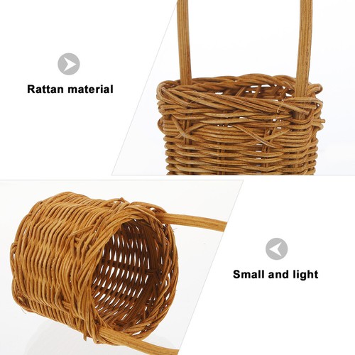 Adorable Useful Fashion Picnic Basket Rattan Baskets Home Garden - Picture 8 of 12